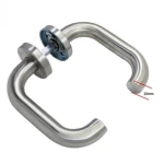 مقبض باب مفصول ستانلس ستيل قطر المقبض 22 ملي لون فضي