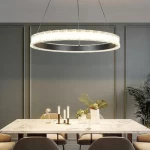 Modern LED Circle Chandelier 1 Light, Adjustable Dimensions from 40 cm to 1.5 m, 150 cm Wire Length