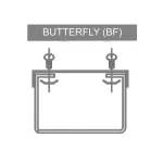 صواعد حوامل كابلات كهرباء خارجية مصمتة (BF)، فولاذ مجلفن قبل التصنيع، سمك 2.0 مم، ارتفاع 60 مم، عرض 450 مم | بحرة