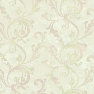 American Wallpaper Light Beige Leaf-Patterned Design, 10mx0.53m, Model TB4281 | Balbaid Decor Company