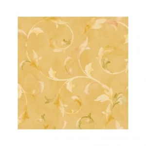 Leaf Patterned Wallpaper 10 m x 0.53 m Gold Color, Model FF51505 | Balbaid Decor Company