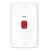 Electrical light switch 1 gang double pole with led 45 Amp Mira Alfanar Size 14 × 7 cm Color White 
