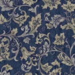 American Leaf patterned wallpaper, size 10 m x 0.53 m, dark blue color, model EP6167  