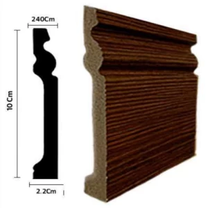PS Fiber Colored Skirting 240×10 cm, Dark Brown | YT-69527591
