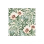 Floral wall covering green color, length 10 m, width 0.53 m, model ht70204