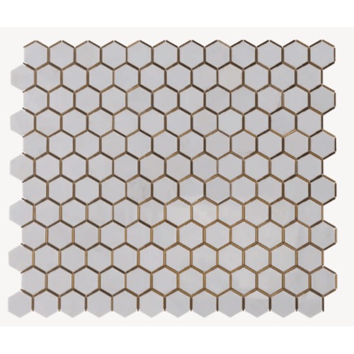 Gloss Mosaic Tiles 32.5×28.2 cm White, Fluro Design | Abyat Company