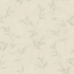 Floral Wall Covering, Length 15.6 meters, Width 106 cm, beige Color 