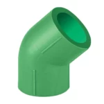 PPR Plastic Elbow 45 Degree Al-Jawdah Size  63 mm Outside Diameter 82 mm Color  Green