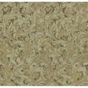 Patterned Wallpaper Dark Beige 10m x 0.73m, Model 56866 | Balbaid Decor Company