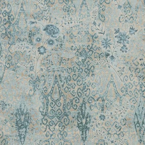 Italian Patterned Wall Covering 10 m x 1.06 m Turquoise, Model 5924 | Balbaid Decor Company