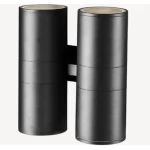 Dual Wall Light, Black Color, Size 11 x 11 x 25 cm