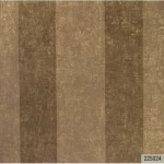 ورق حائط ايطالي لون بني تصميم مقلم، مقاس 10 م×0.53 م، موديل 225024VE