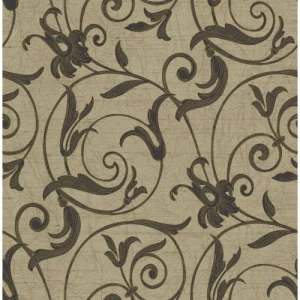 American Wallpaper Floral Design Light Brown, Size 10mx0.53m | Balbaid Decor Company
