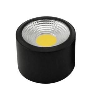 إنارة جدارية LED شكل دائري 16 واط، مقاوم ماء وغبار IP66، معدن أسود، زاوية 120°، 4000 كلفن | الاضواء الشاملة للانارة
