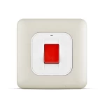 مفتاح مكيف 45 أمبير ثنائي القطب مع مؤشر ليد، لون شامبين، 7×7 سم، 250 فولت | سبكترا