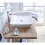 Square Ceramic Countertop Wash Basin 43×43 cm, Brilliant White Color