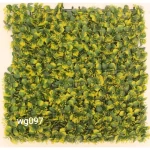 عشبة زينة صناعية للجدار 2D ، أخضر مع أصفر 