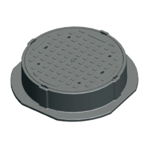 Manhole Cover Ductile Iron 600 mm Circular Shape, 40 Tons Load | Saudi Cast Company