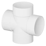 Tee Cross Plastic UPVC Al-Rajhi Size 2 inch Color White 