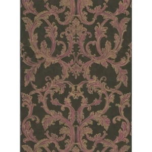 Italian Wallpaper Dark Brown Color 10m x 0.73m, Model 24032 | Balbaid Decor Company