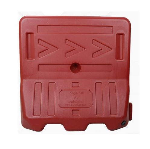 Plastic Jersey Barrier Water Filled 1×1 meter, 18 kg, Red | AL-FURIDI FACTORY FOR PLASTIC INDUSTRIES
