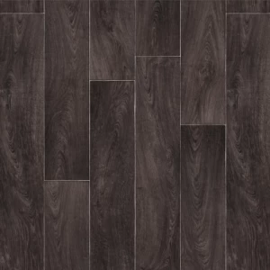 PVC Vinyl Flooring 2.6 mm Thickness Dark Brown Color, Iconic Design | YT-89136509