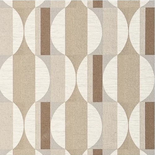 Belgian Geometric Wallpaper 10 m x 0.53 m Beige with Gold, Maison | Abyat Company