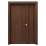 Premium Wooden One and a Half Door, Brown, Size 160 × 235 cm, Model TR17