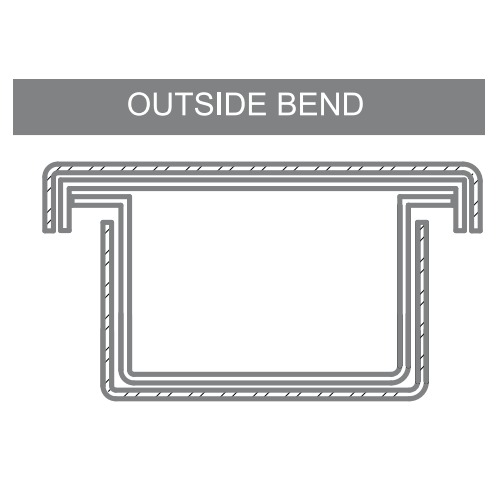 Cable Trunking External Riser Bend (W/P) 1.5mm Thickness, 60mm Side, 100mm Width, Pre Galvanized Steel | Bahra Cables