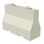Gray Unreinforced  Concrete Barriers Size 100*150*55 cm With Two Hook, Two Forklift Opening for Lifting and Slotted Drain Holes