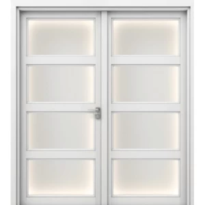 Premium Luxury Double Wooden Entrance Door 220×235 cm 6 cm Thickness White | YT-67874099
