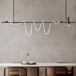 LED Strip Light Chandelier 150×110 cm, Black Color | Matkel Store