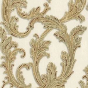 Italian Wallpaper 10m x 0.73m Light Beige, Model 24116 | Balbaid Decor Company