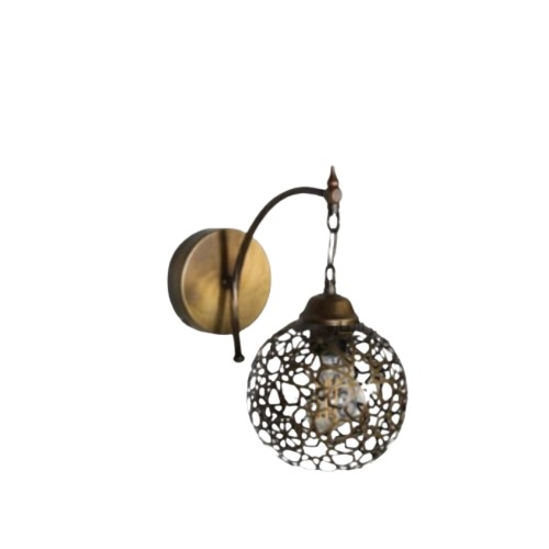 Turkish Lighting Sconce Bronze Color, Height 25 cm, Width 12 cm | Matkel Store