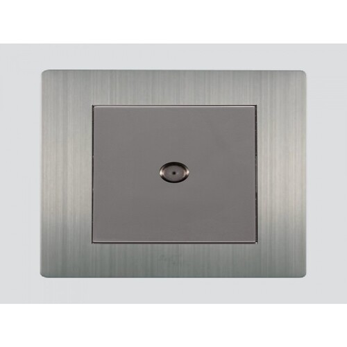 Single Antenna Outlet 7×7 cm Silver Steel Color | Art DNA E62