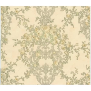 Classic Wallpaper 10m Length, 0.73m Width, Creamy Color, Model 57129 | Balbaid Decor Company