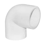 UPVC Elbow Elbow 90° with Female Thread Al-Jawdah Size 1 1/2 Inch  Color White