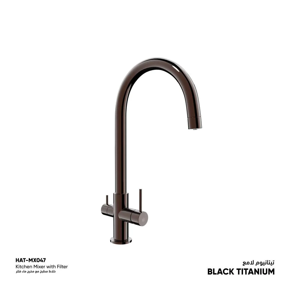 Sink Mixer 40.4 x 22.7 x 13 cm Glossy Titanium | Hatch Company