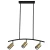 Crystal Chandelier with Modern Tube Design, 72.2 cm Width, 90 cm Height, Black Color