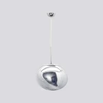Contemporary Ceiling Light, Silver Color, Diameter 38 cm, Length 38 cm, Single Bulb