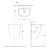 Hanging Washbasin Basin Oryx Size 45x49.5x60.5 cm, Grey Color | Saudi Ceramics - Image 2