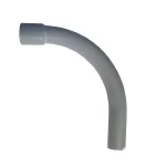 كوع بلاستيك يو بي في سي طويل منحني زاوية 90°، قطر 6 انش، لون رمادي | مصنع الصناعات السعودية للانابيب