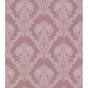 Spain Wallpaper Rose Color Classic Design, Size 10mx0.53m, Model 4001-3 | Balbaid Decor Company