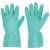 Chemical resistant glove, size 8 XL, green