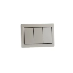 Triple Switch 16A K5, Size 14×7 cm, Silver Color | 