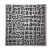 Metal Wall Panel Ayat Al-Kursi in Kufic Script, Size 95x95 cm, Silver Color