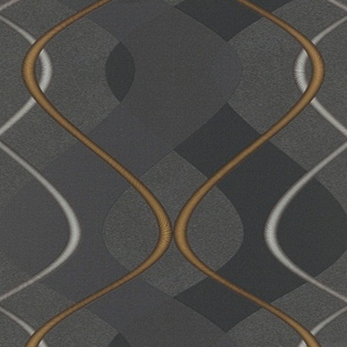 Decorative Wall Covering Venice Collection 5 m² Black with Brown, Item 47-5770 | Germany