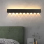 وحدة إضاءة ليد خارجية جداريّة، 7 وات، لون اسود، مقاس 60×8.5 سم