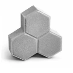 Interlock floor tiles, size 16x16 cm, thickness 6 cm, Delta design, gray color | Al Wasd Industrial