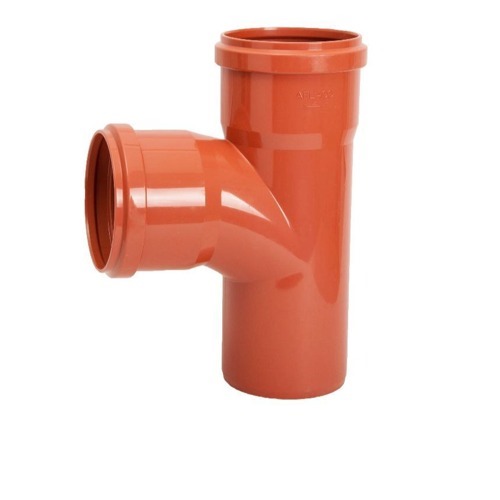 UPVC 87.5° Plastic Reduced Y Tee Size 82x82 mm, Length 168 mm, Orange | Cosmoplast Factory